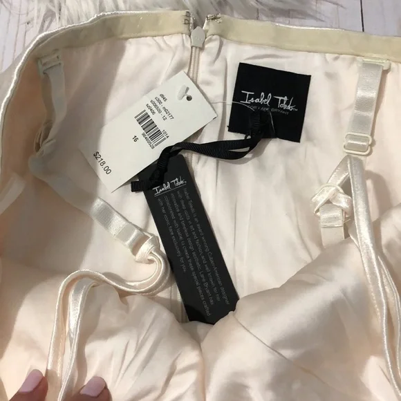 Isabel Toledo Ivory Peplum Dress size 16 NWT - Picture 10 of 12